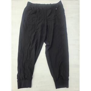 Climate Right Womens 2XL Medical Jogger Scrub Pants Black Stretch Work